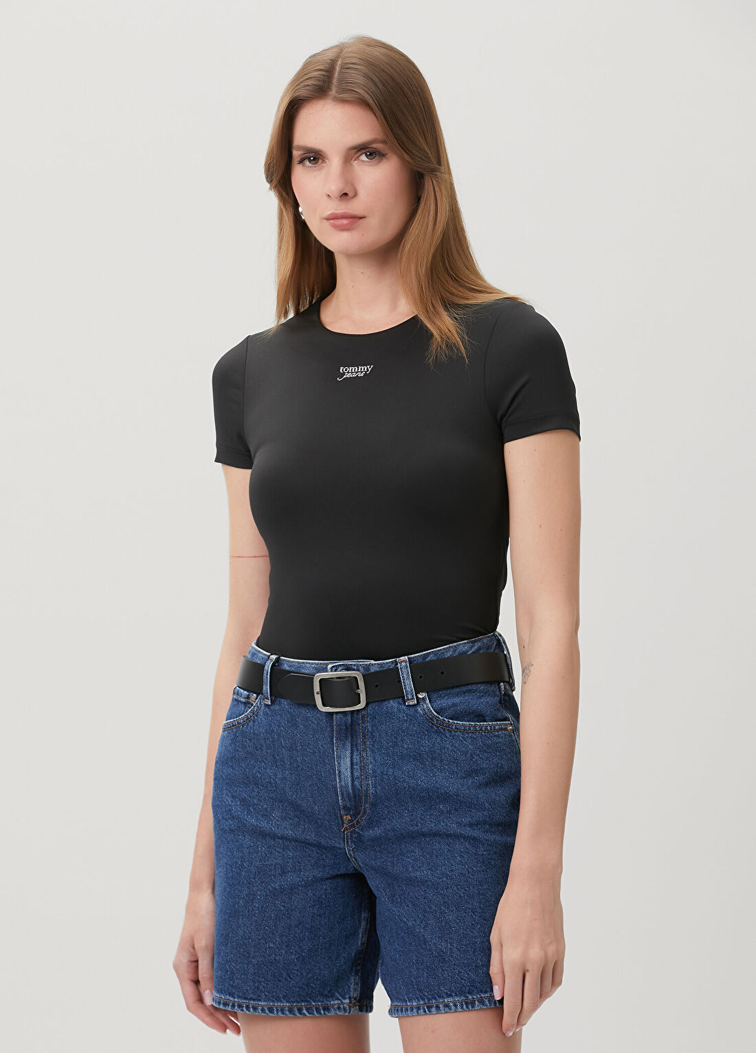 Tommy Jeans Siyah T-shirt görsel 3
