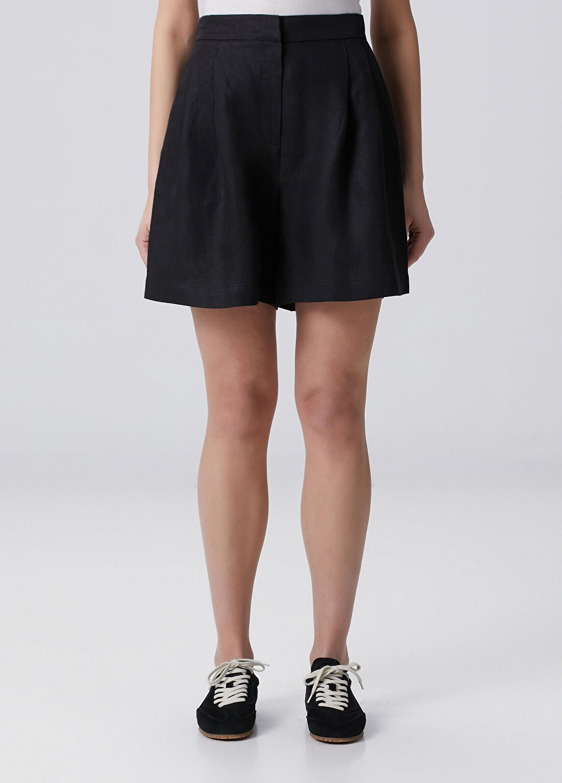 Beymen Collection Siyah Keten Şort görsel 2
