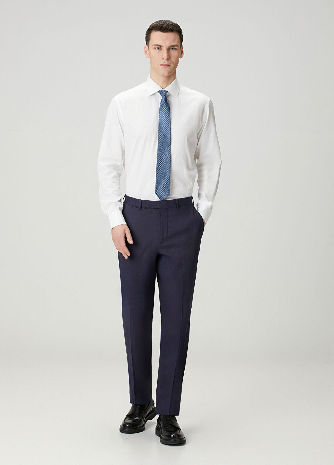 Zegna Lacivert Keten Pantolon