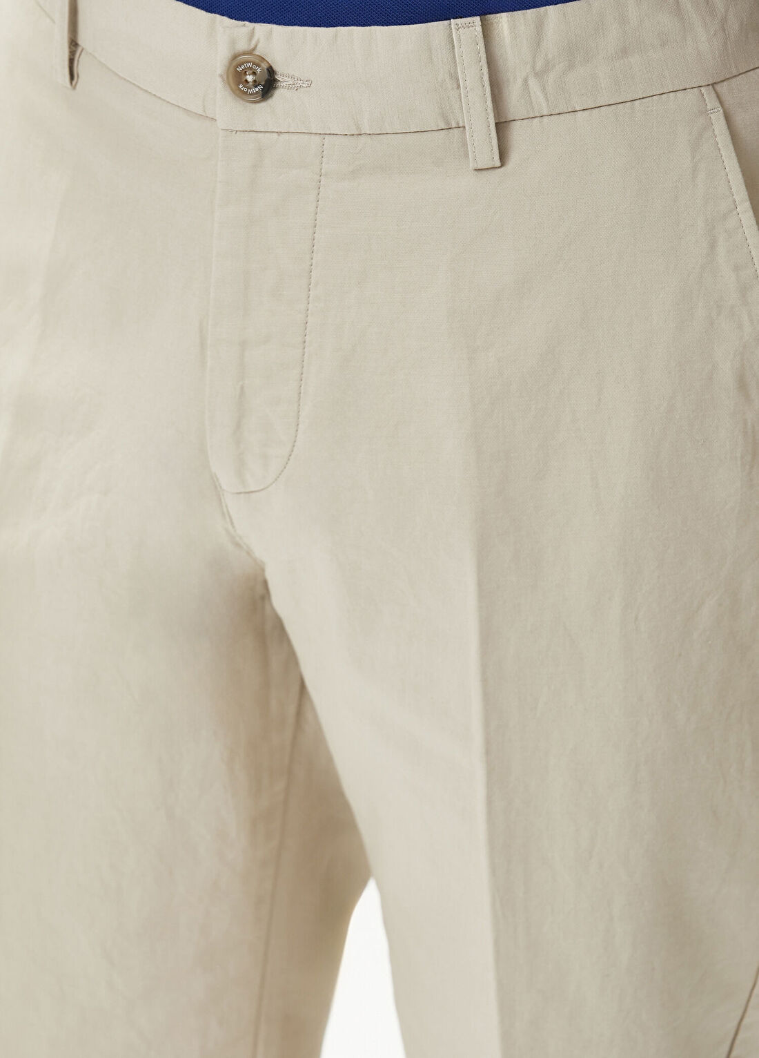 Network Taş Pilili Keten Karışımlı Chino Casual Pantolon görsel 4