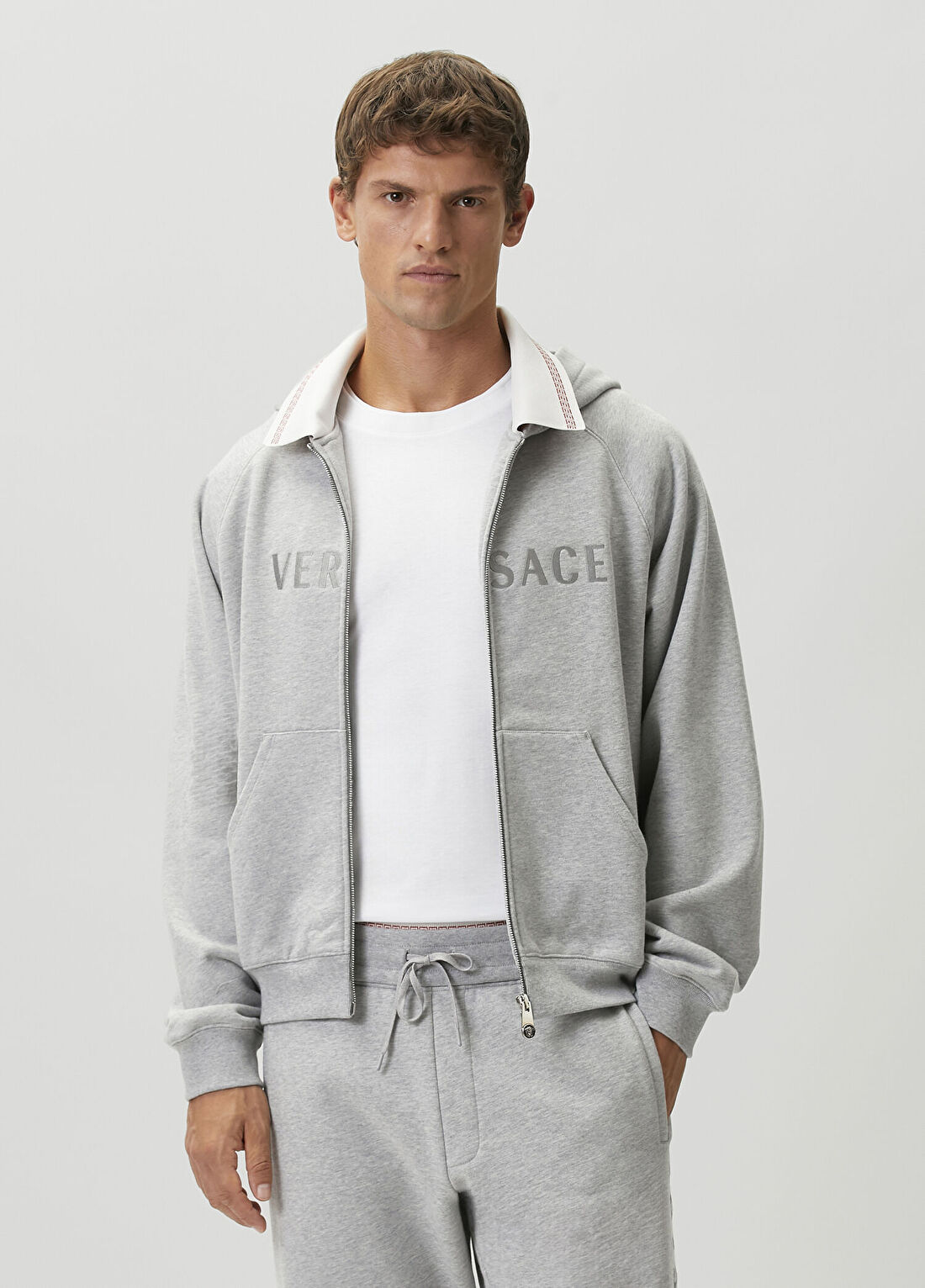 Versace Gri Kapüşonlu Sweatshirt