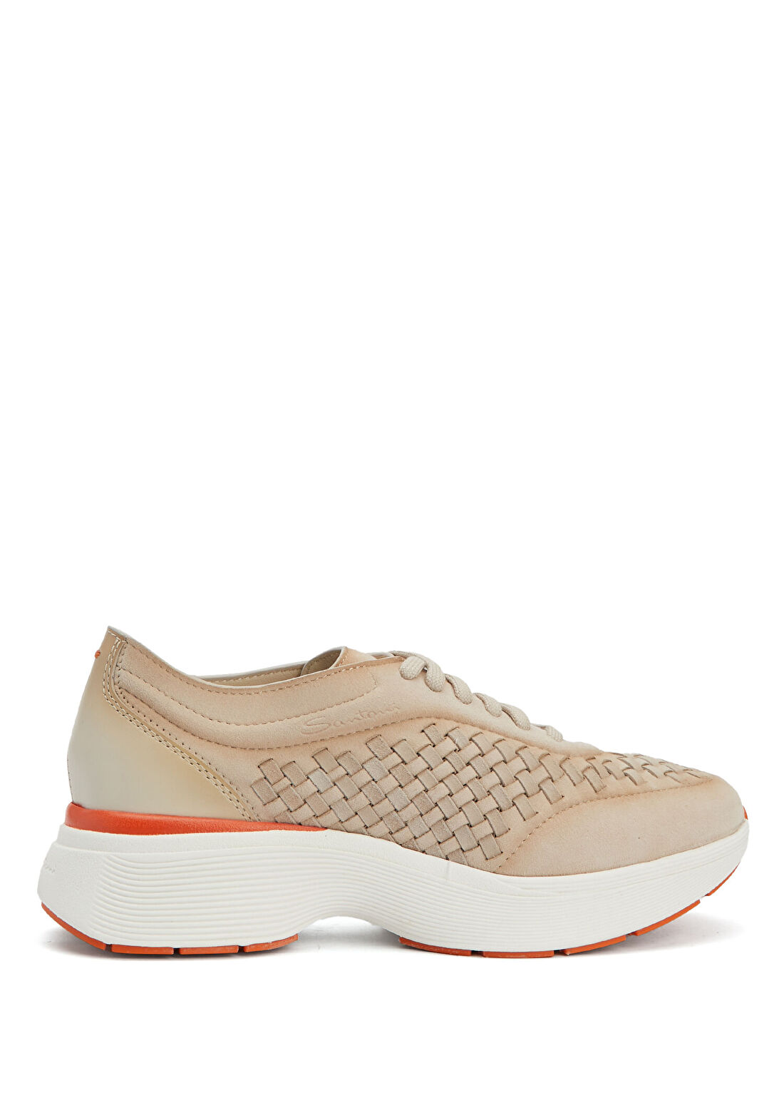 Santoni Bej Kadın Deri Sneaker