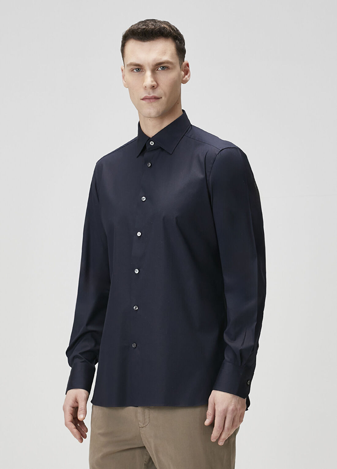 Zegna Lacivert Gömlek görsel 3