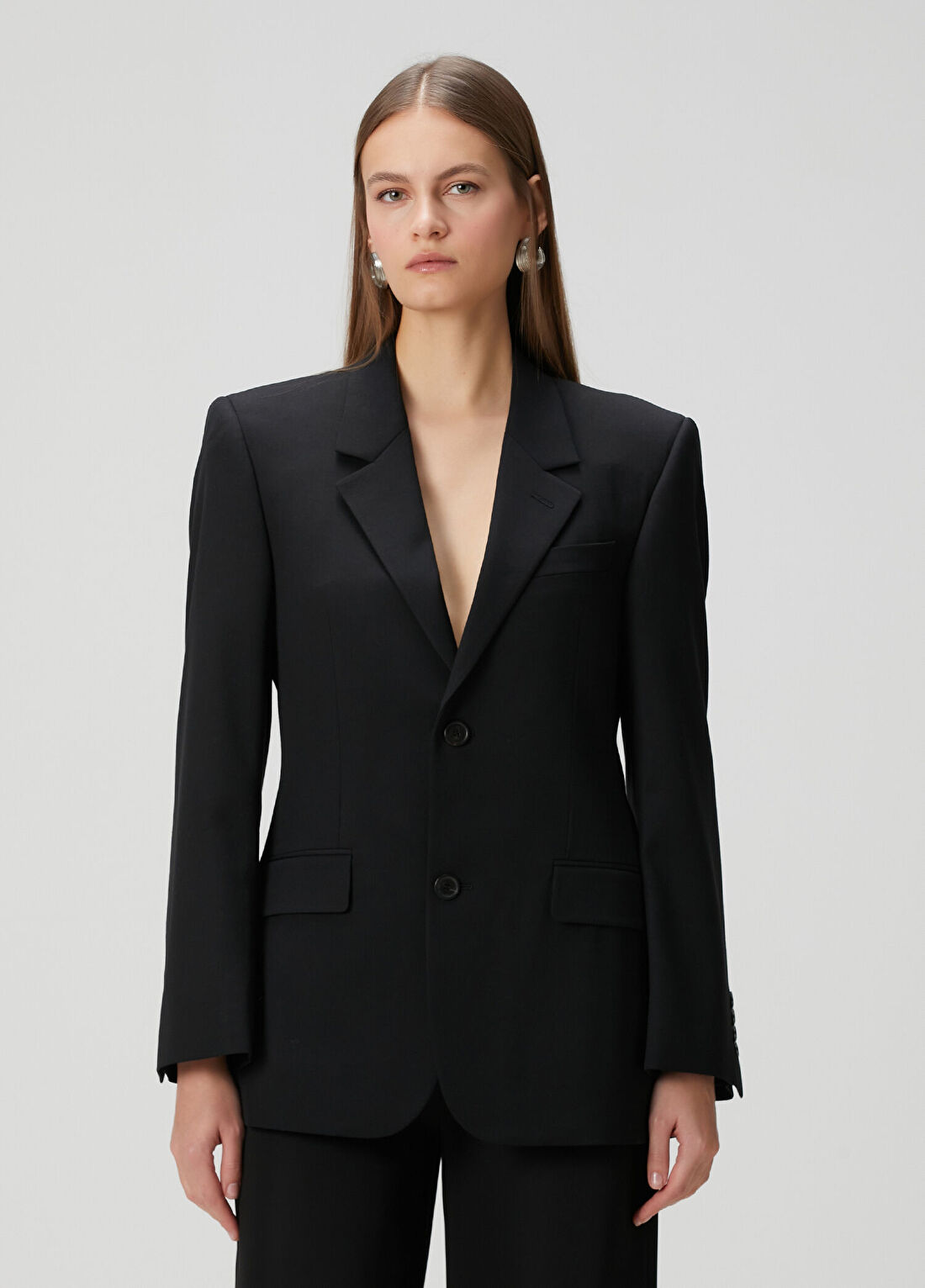 Balenciaga Siyah Yün Ceket