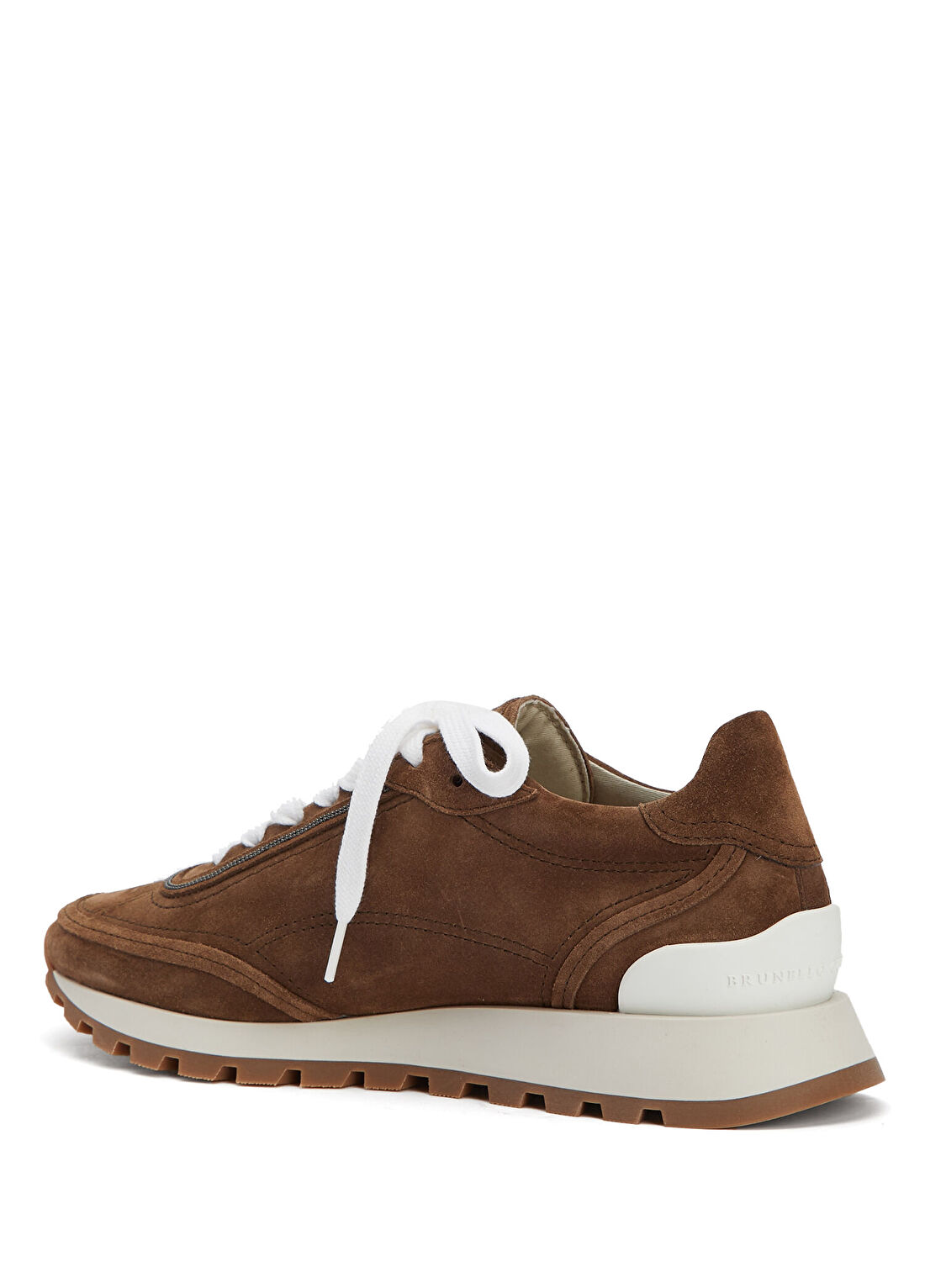 Brunello Cucinelli Karamel Kadın Süet Sneaker görsel 3