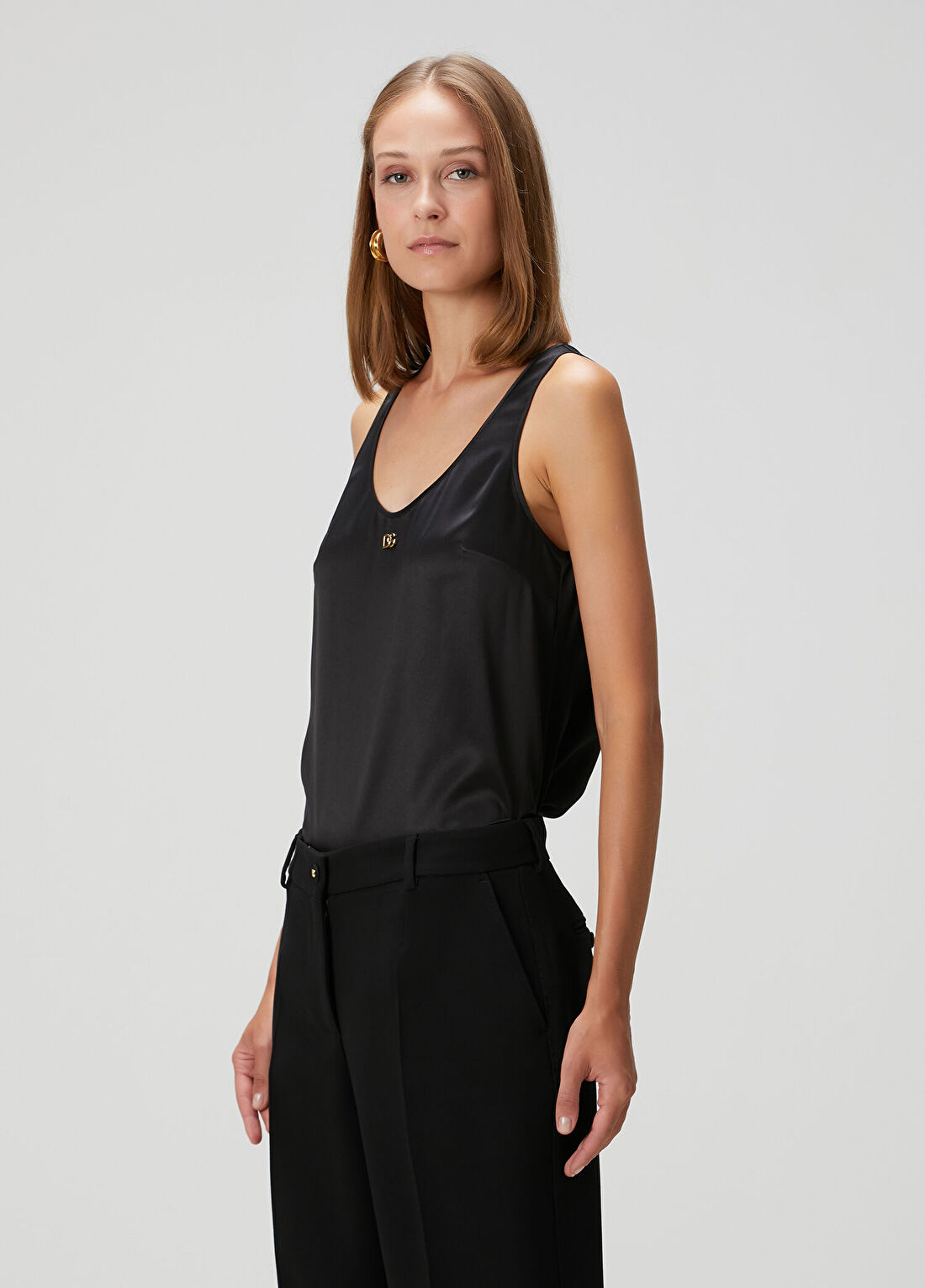 Dolce&Gabbana Siyah İpek Bluz görsel 3
