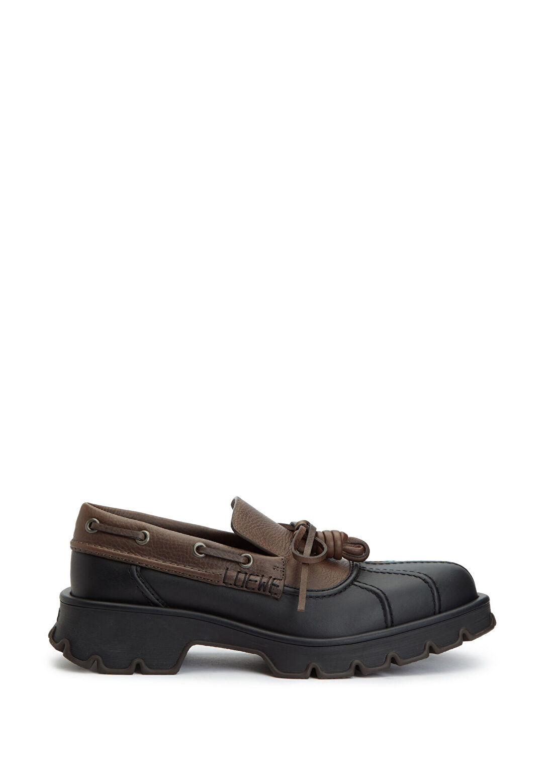 Loewe Bobby Siyah Kahve Erkek Deri Loafer