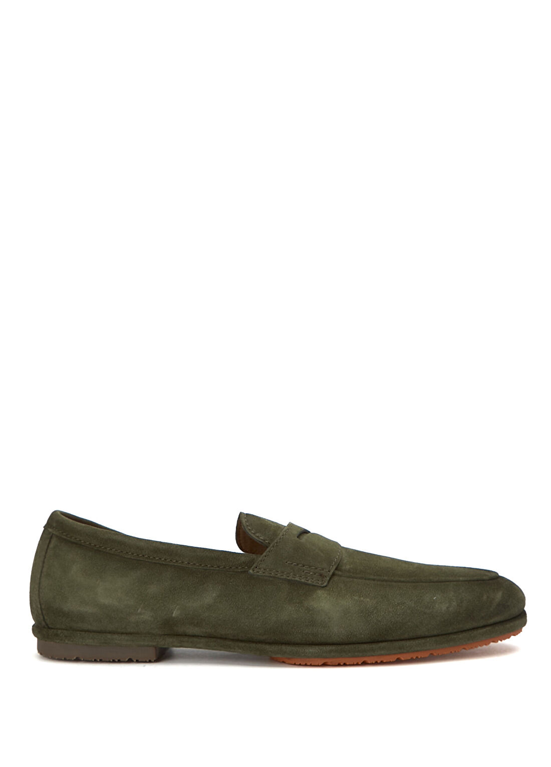 Santoni Carlos Haki Erkek Süet Loafer