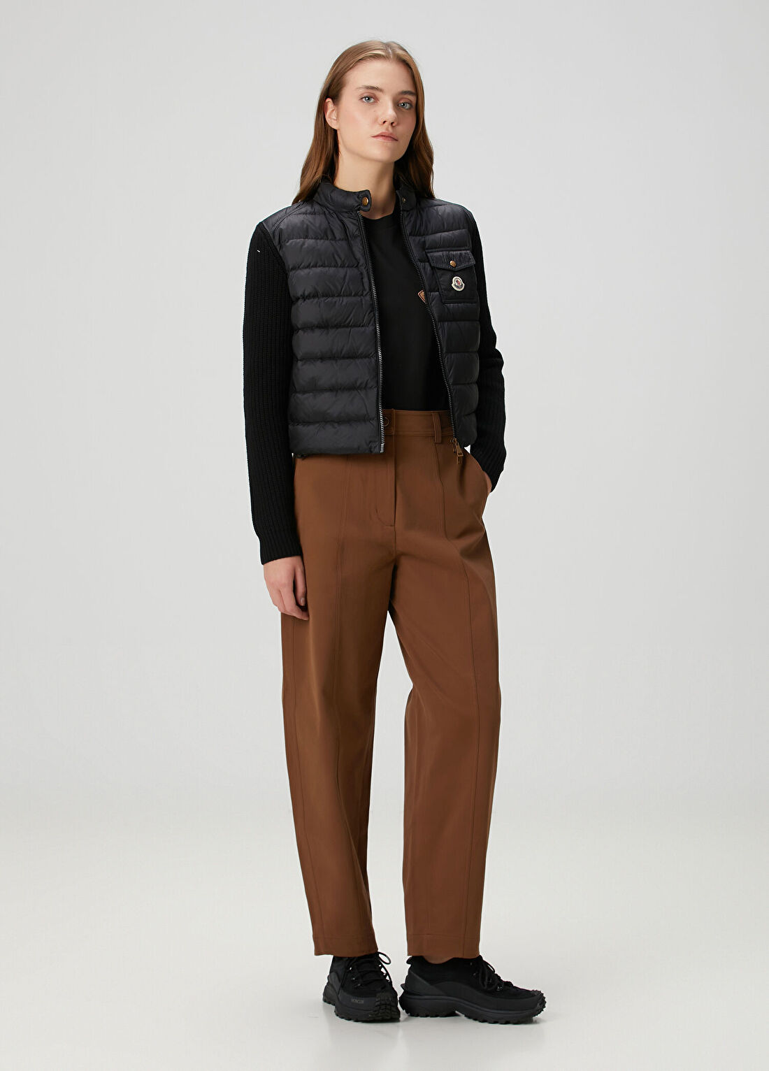 Moncler Kahverengi Gabardin Pantolon
