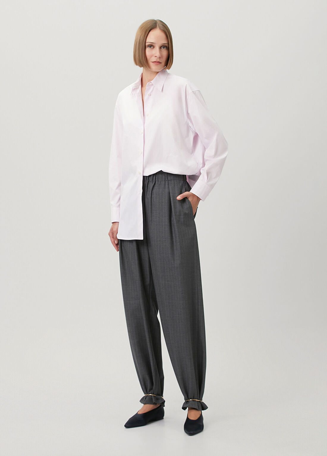 Jil Sander Açık Pembe Poplin Gömlek görsel 2