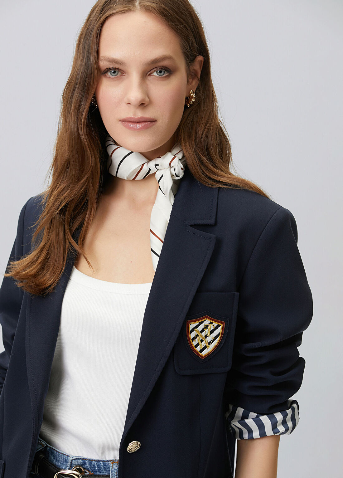 Network Lacivert Blazer Ceket görsel 2