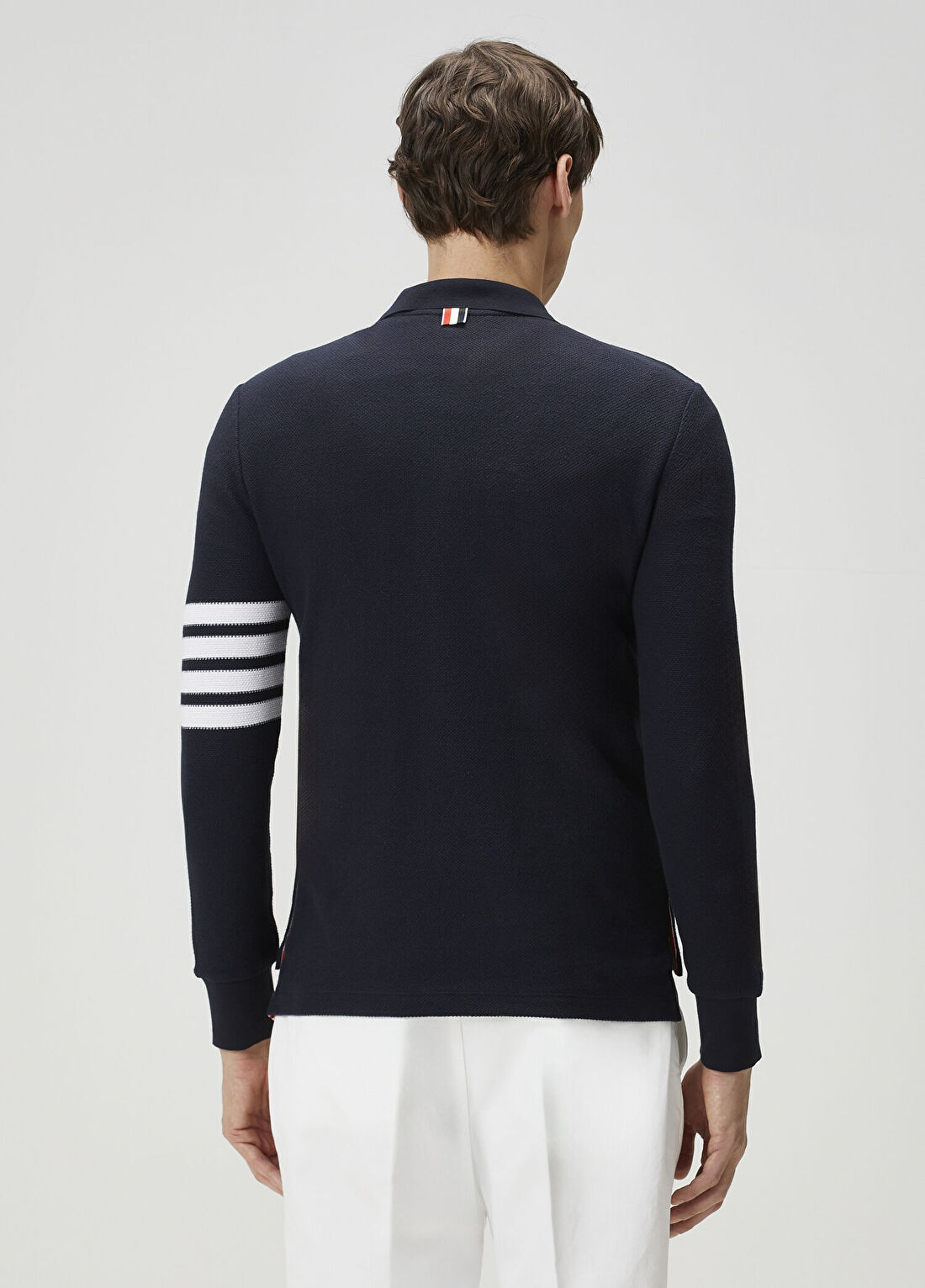 Thom Browne Lacivert Uzun Kollu Polo T-shirt görsel 4