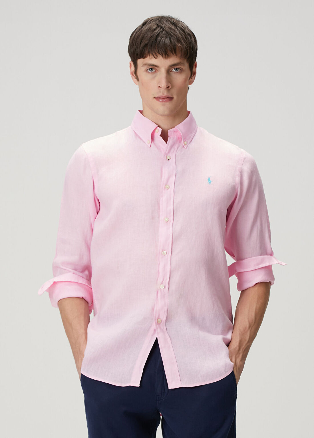 Polo Ralph Lauren Açık Pembe Keten Gömlek