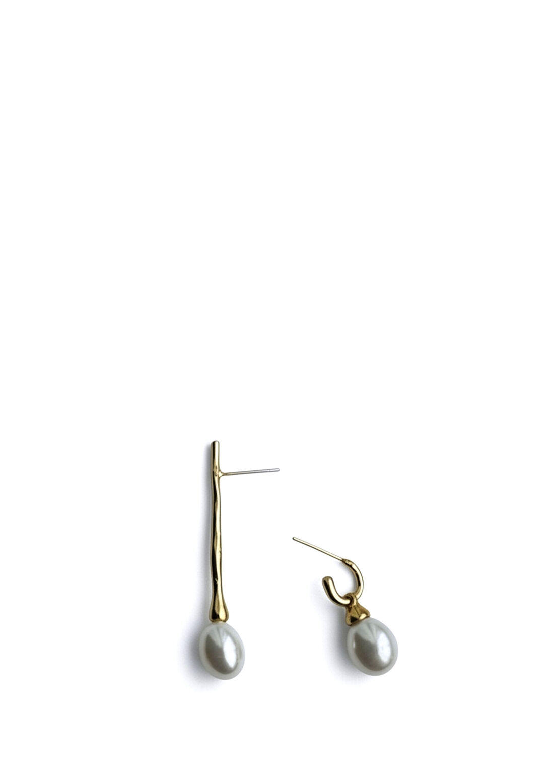 La Pluie Iris Earrings 22 Ayar Altın Kaplama İnci Kadın Küpe