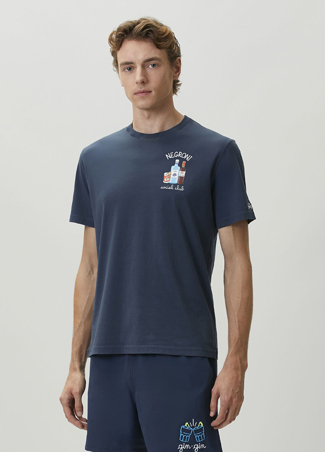 MC2 (Saint Barth) Lacivert Baskılı T-shirt