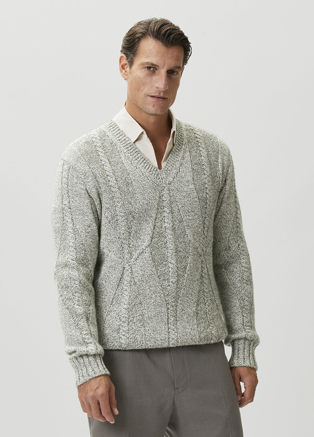 Zegna Yeşil Kaşmir Kazak