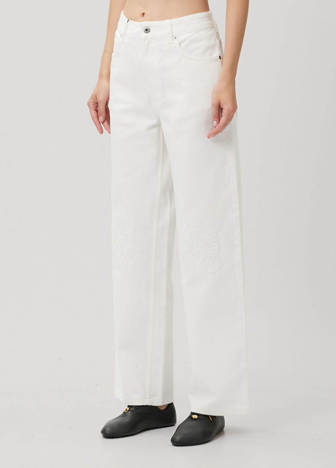 Loewe Beyaz Baggy Jean Pantolon görsel 2