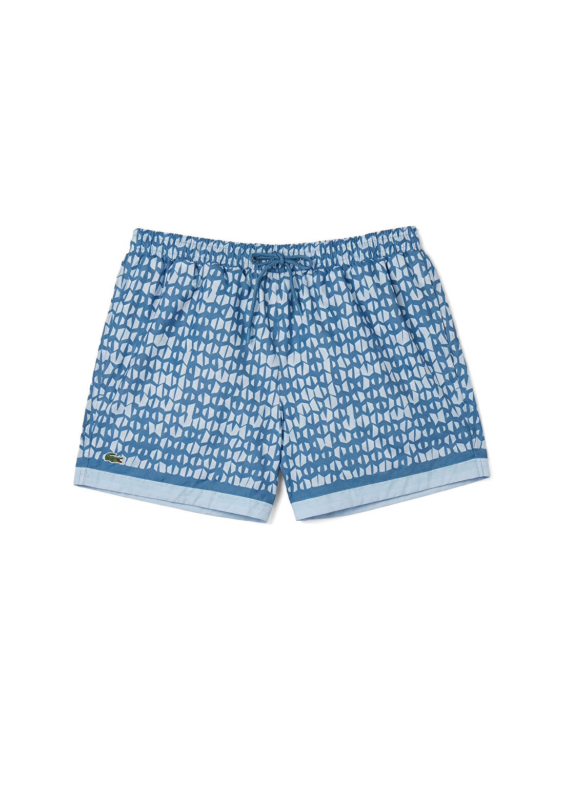Lacoste Desenli Mavi Regular Fit Erkek Deniz Şortu