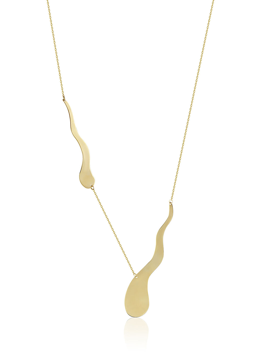 Orena Jewelry Flow Chain 14 Ayar Altın Kadın Kolye
