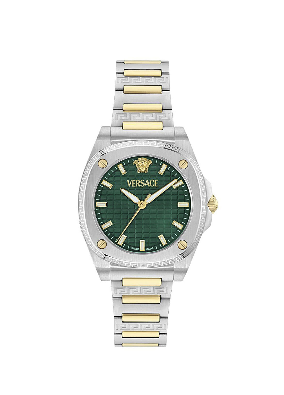 Versace VRSCVE5H00426 Greca Pulse Altın Rengi Metalik Gri Çelik Kadın Kol Saati