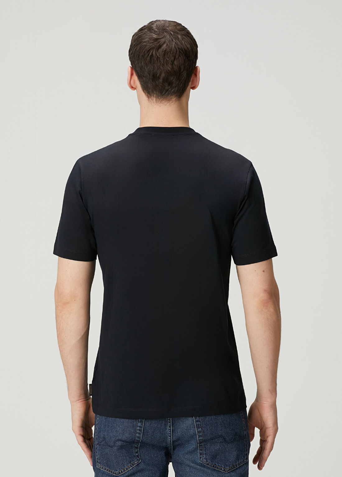 Slowear Siyah Basic T-shirt görsel 4