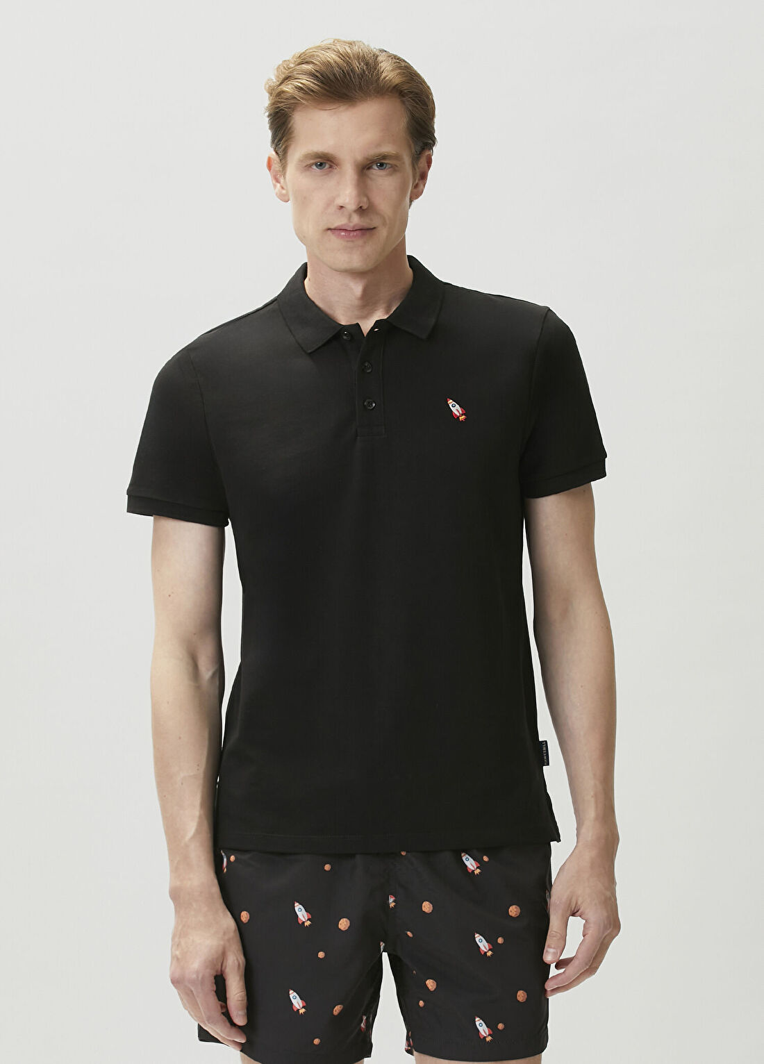 Hawksbill Rocket Siyah Polo T-shirt
