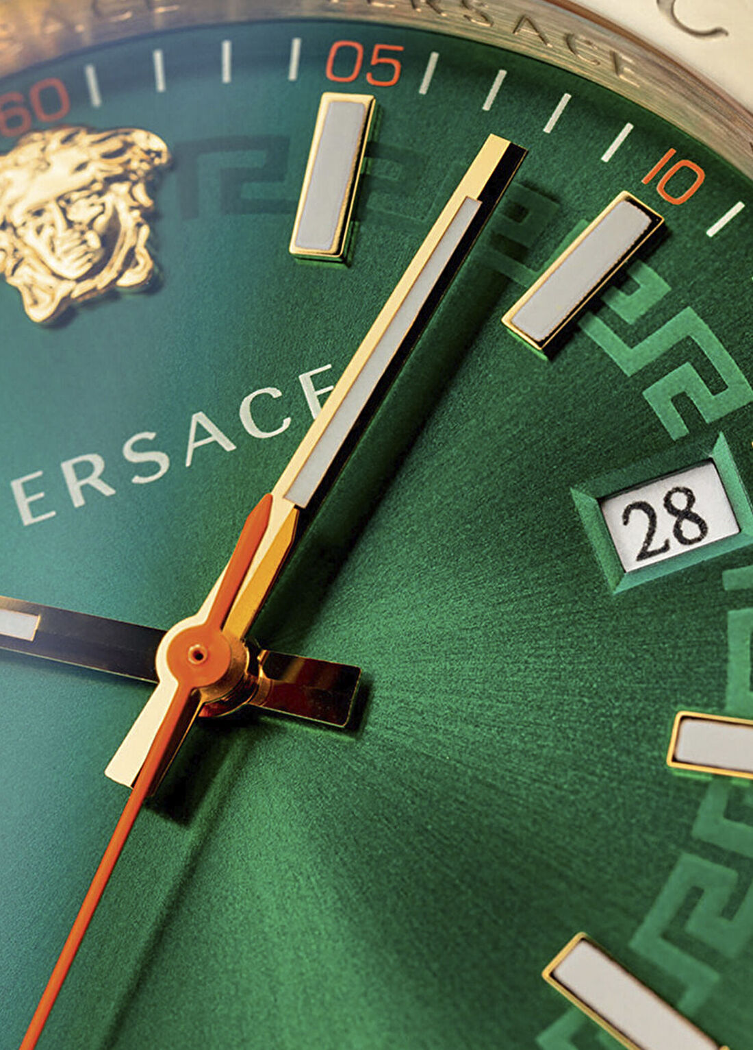 Versace VRSCVEHU00420 Altın Rengi Metalik Gri Kadın Kol Saati görsel 4