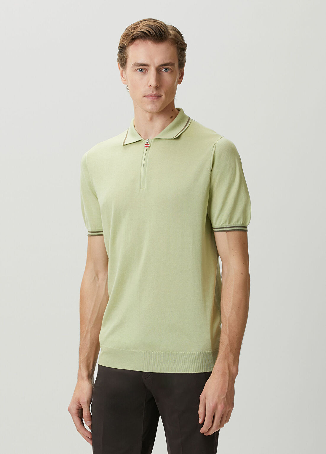 Kiton Yeşil Polo Yaka T-shirt görsel 3
