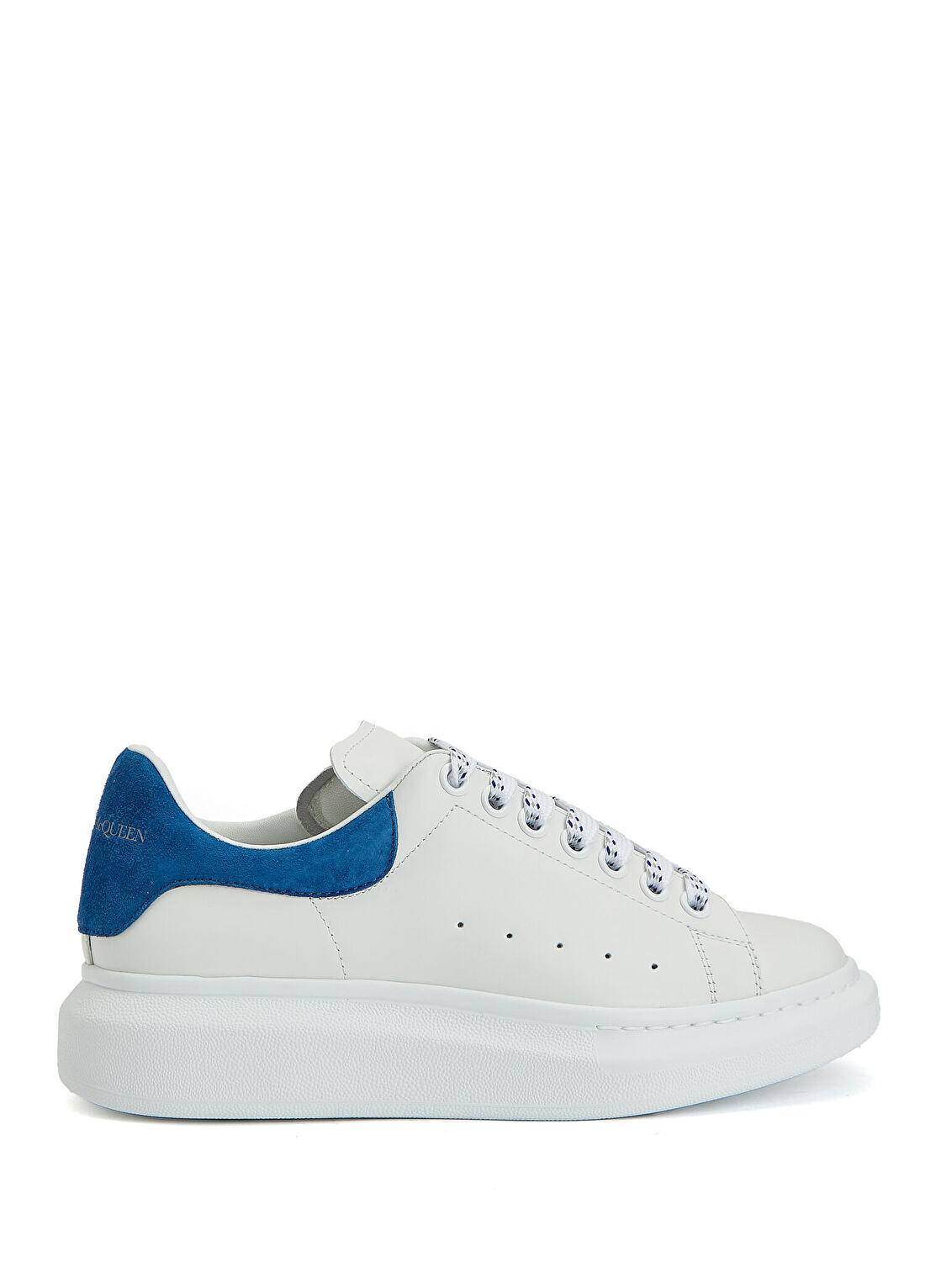 McQueen Oversized Beyaz Mavi Erkek Deri Sneaker