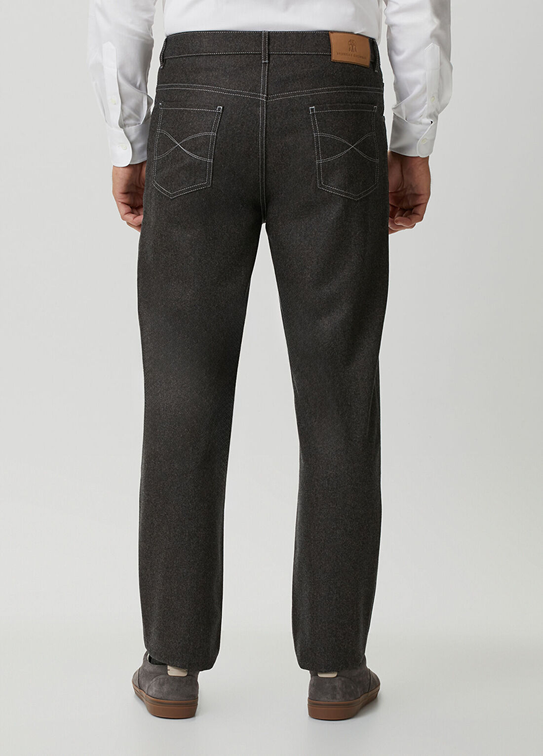 Brunello Cucinelli Siyah Yün Jean Pantolon görsel 3