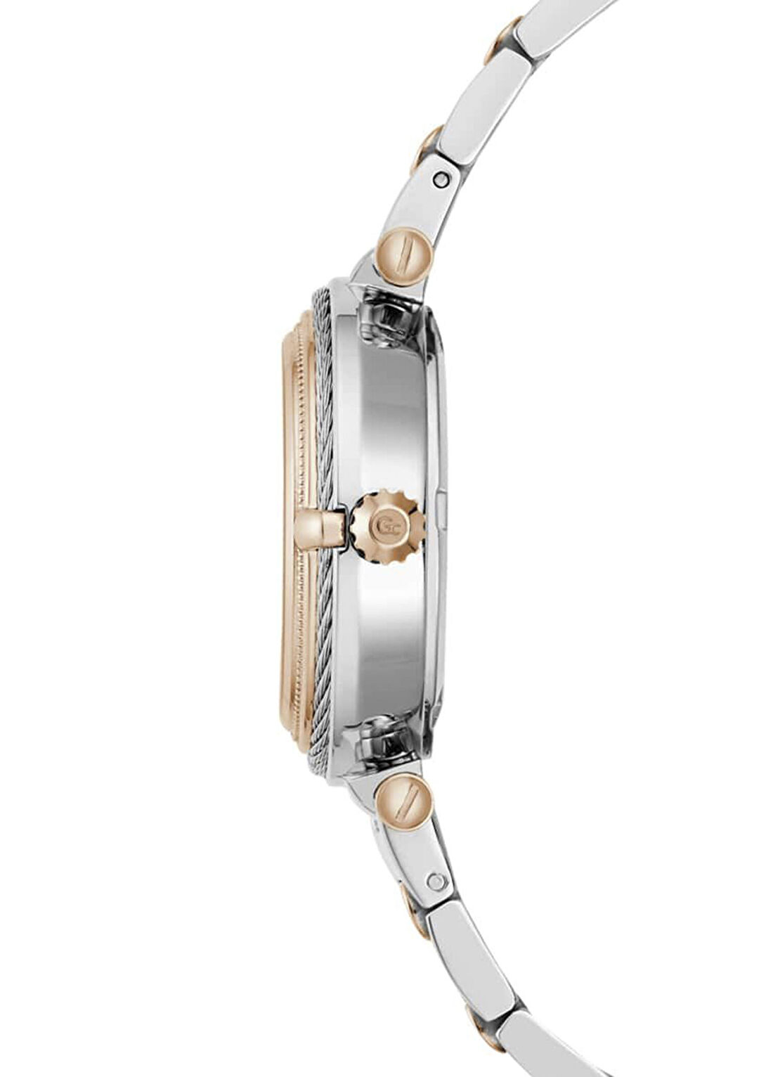 GCZ57001L1 Vogue Cable Mini Metalik Gri Rose Gold Çelik Kadın Kol Saati görsel 2