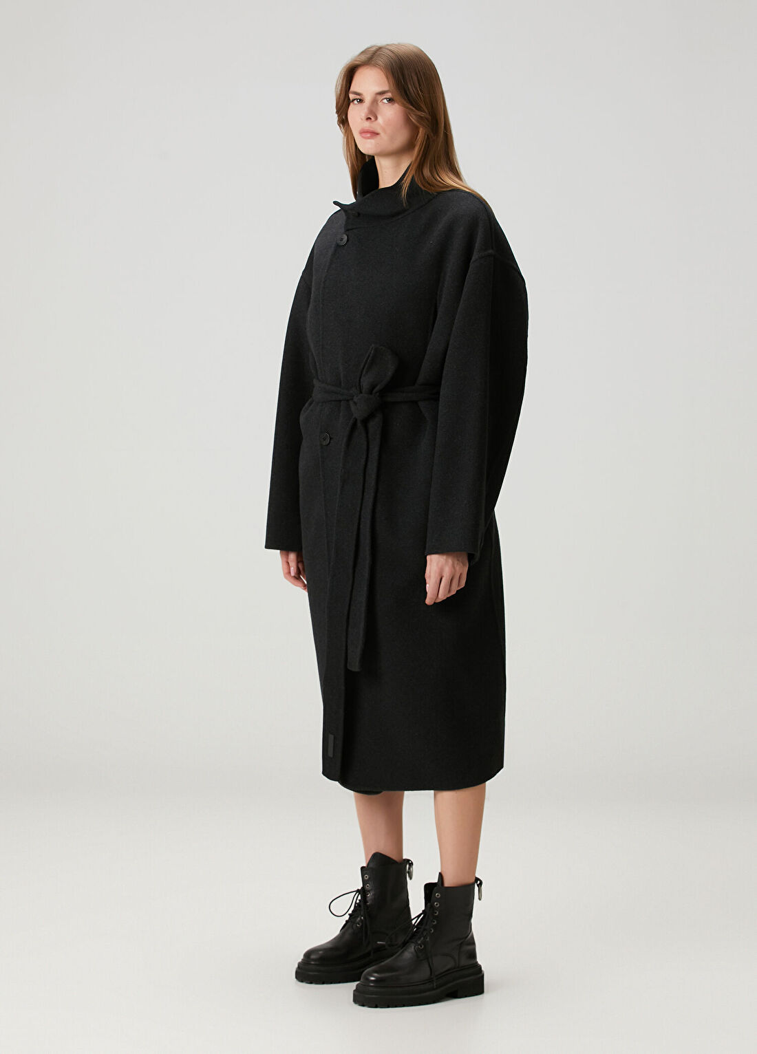 Fear Of God Siyah Yün Palto görsel 3