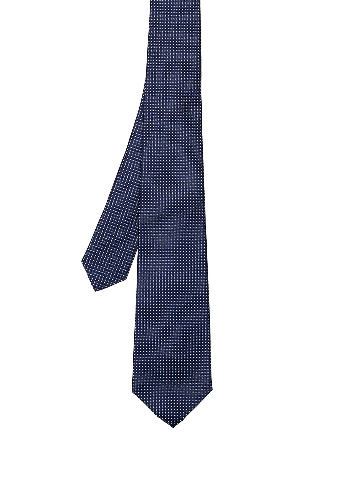 Kiton Lacivert Desenli İpek Kravat