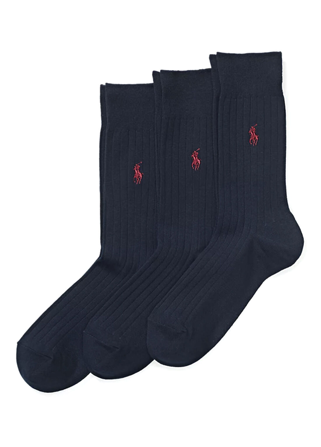 Polo Ralph Lauren Lacivert 3lü Logo Detaylı Erkek Çorap Seti