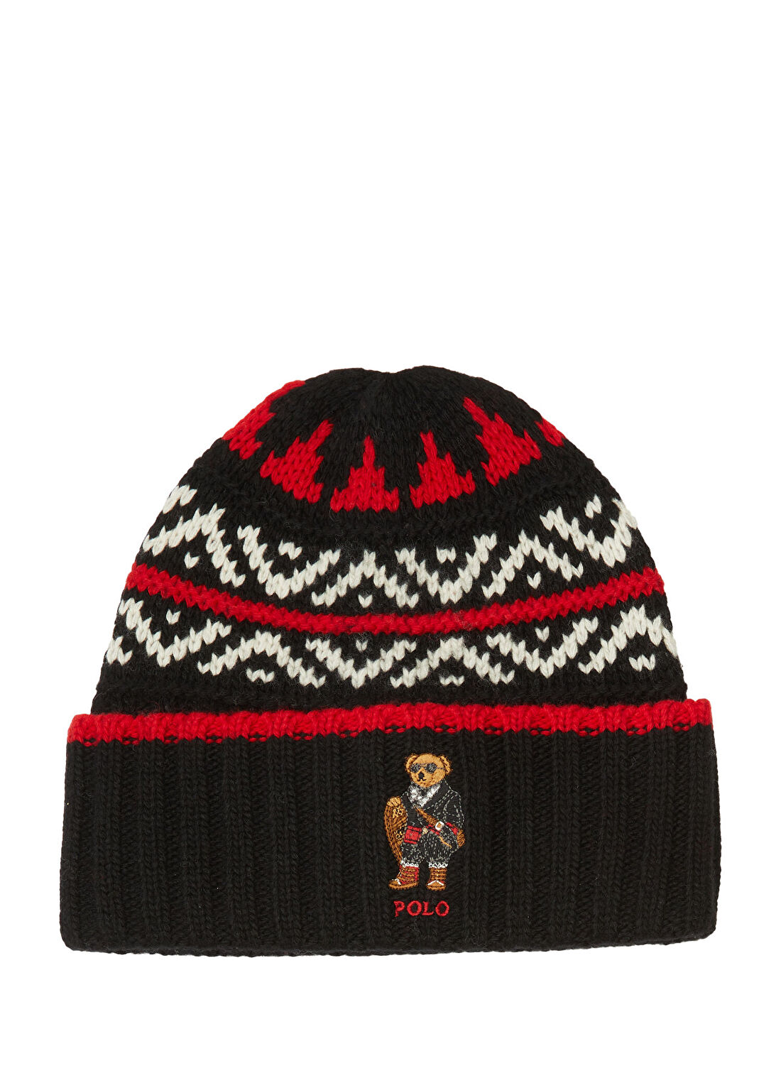 Polo Ralph Lauren Siyah Desenli Erkek Yün Bere