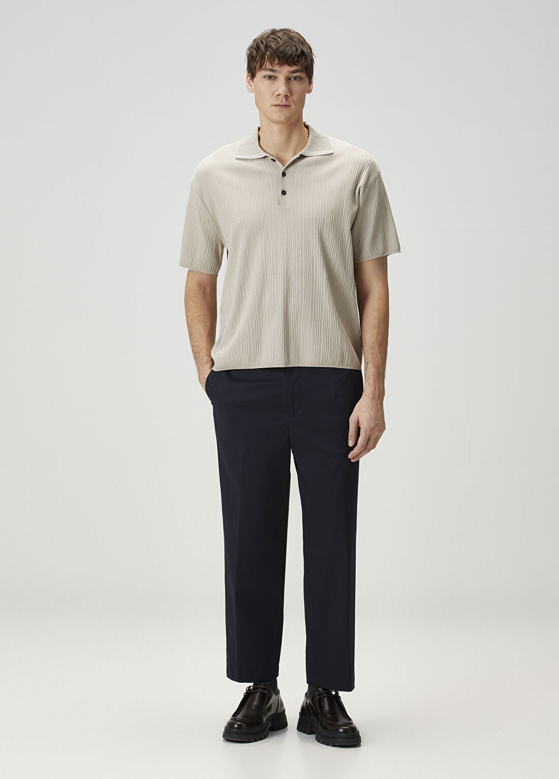 Solid Homme Lacivert Pantolon