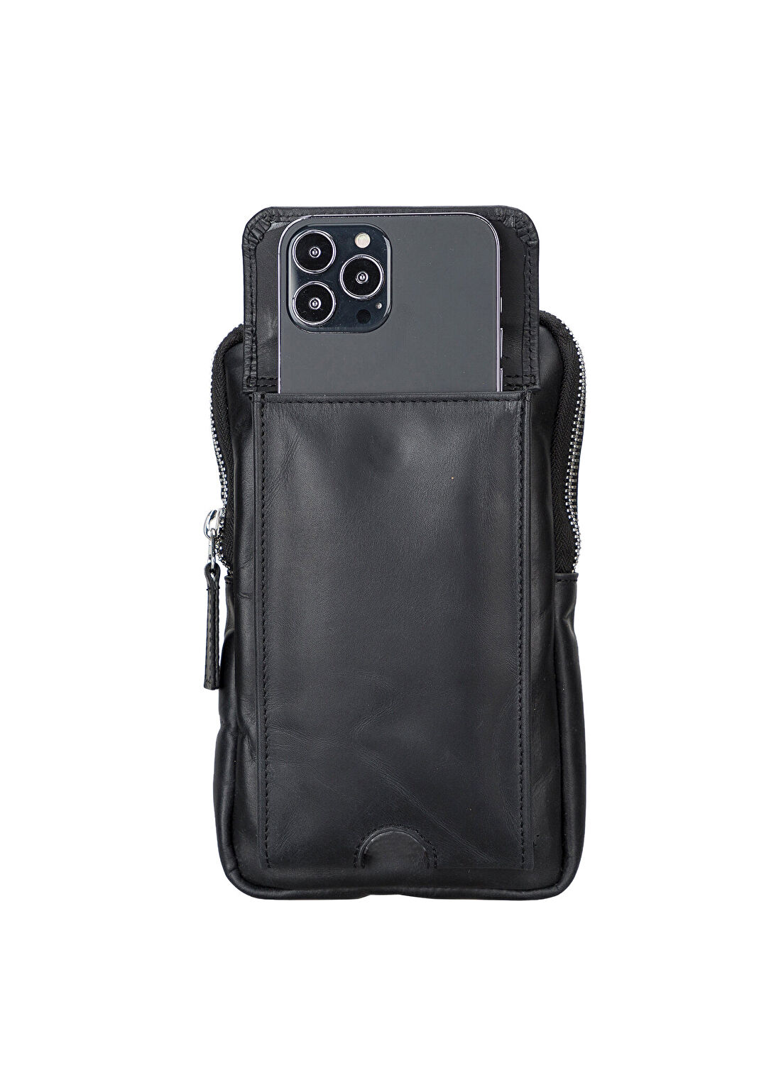 Bloominbag BloomNino Onyx Black Deri Crossbody Unisex Siyah Omuz Çantası görsel 3