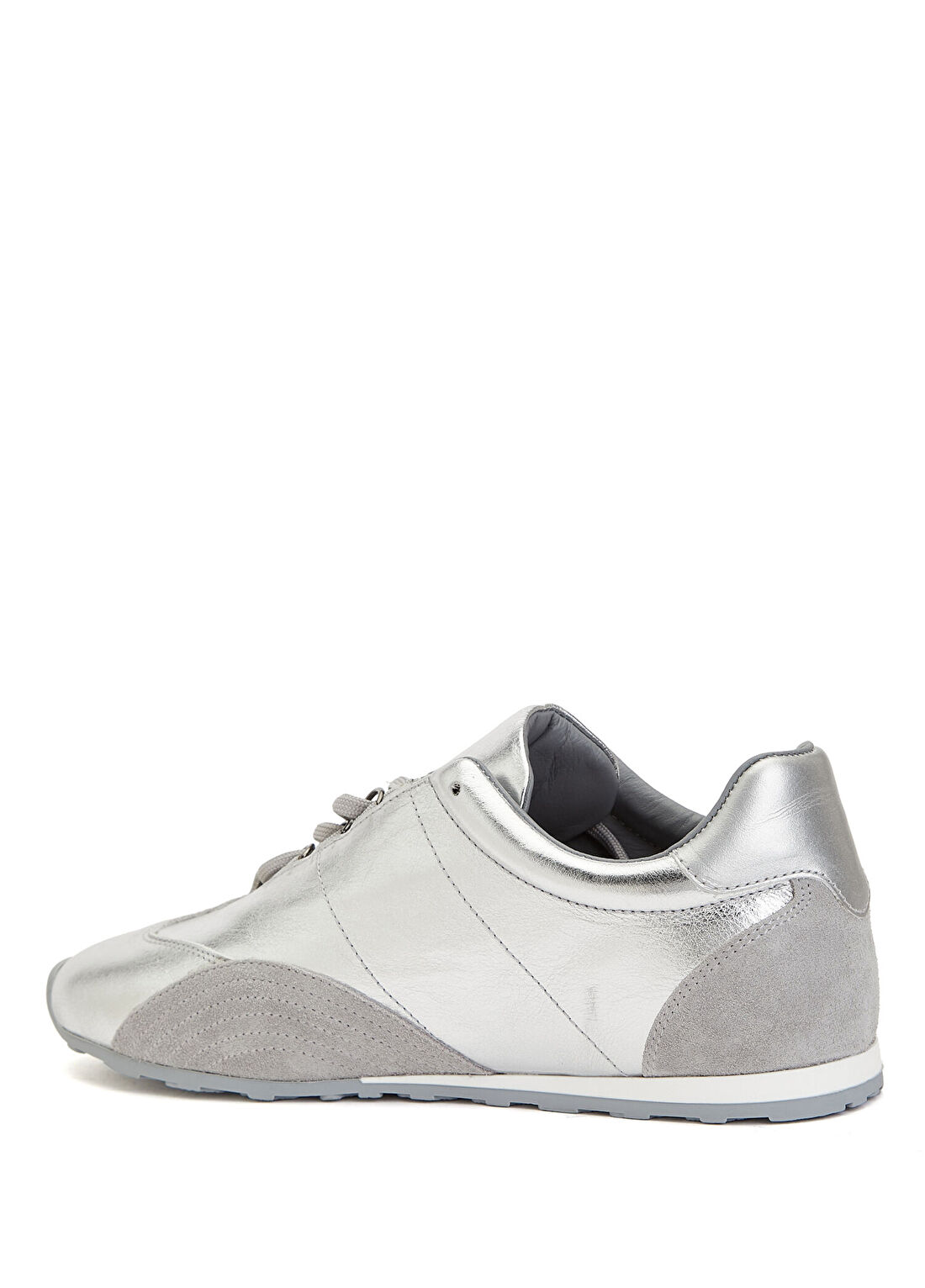 Divarese Silver Parlak Kadın Deri Sneaker görsel 3