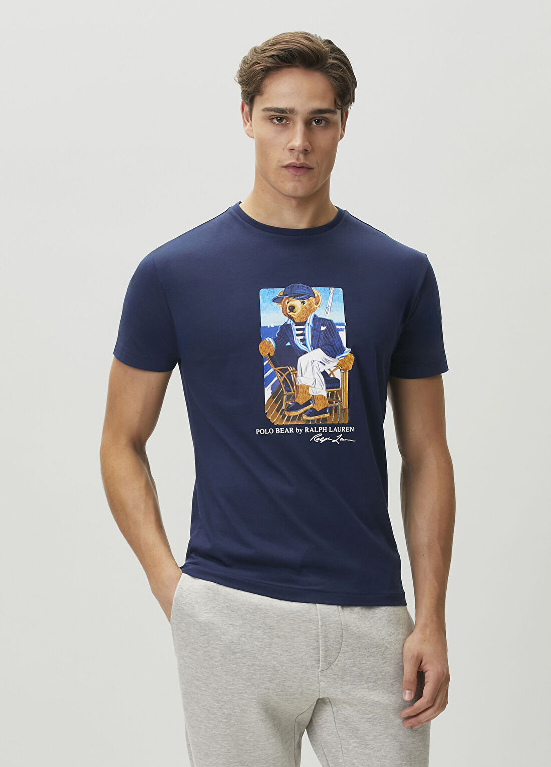 Polo Ralph Lauren Custom Slim Fit Lacivert Jersey T-shirt