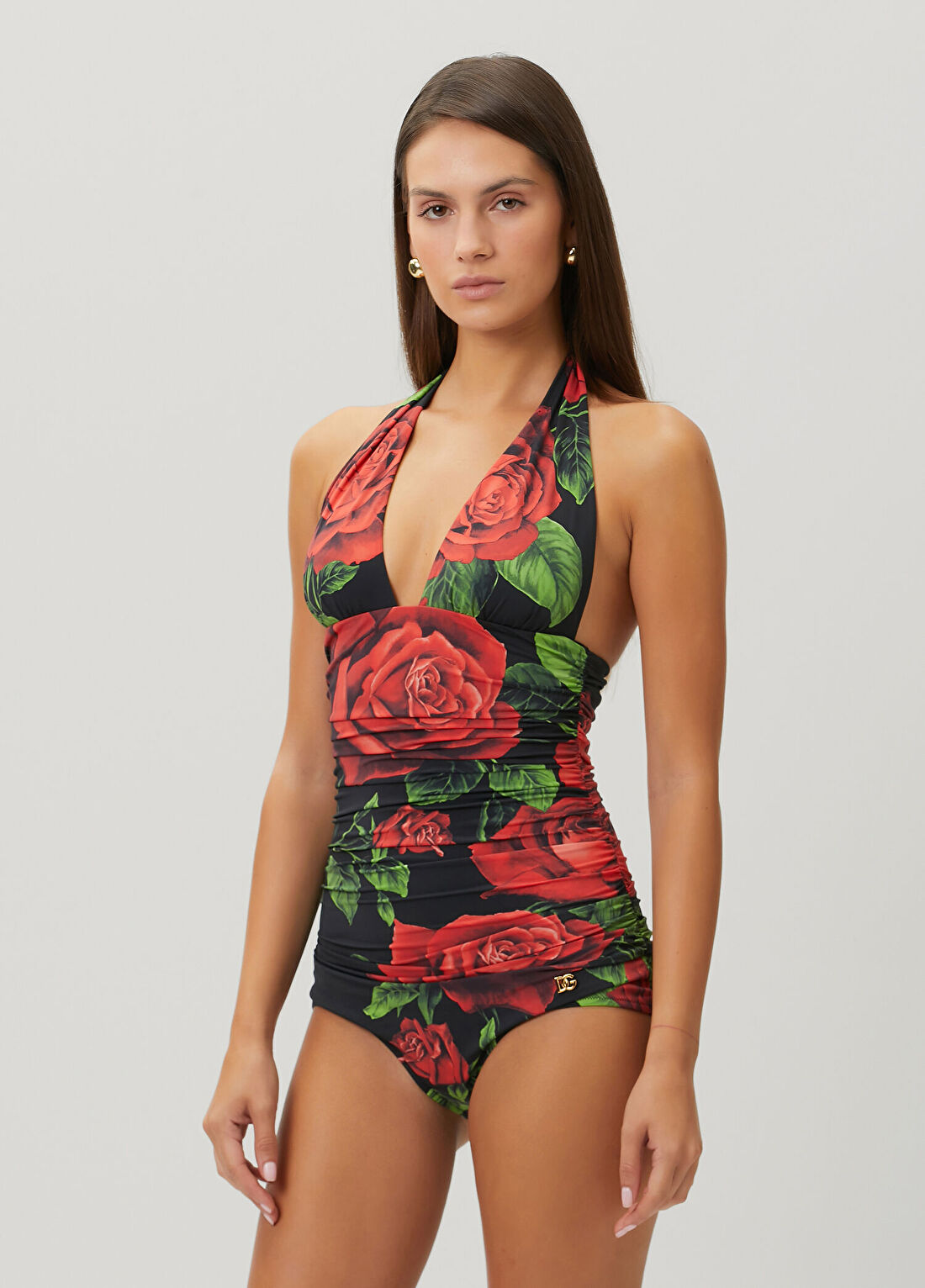 Dolce&Gabbana Kırmızı Siyah Çiçekli Mayo görsel 2