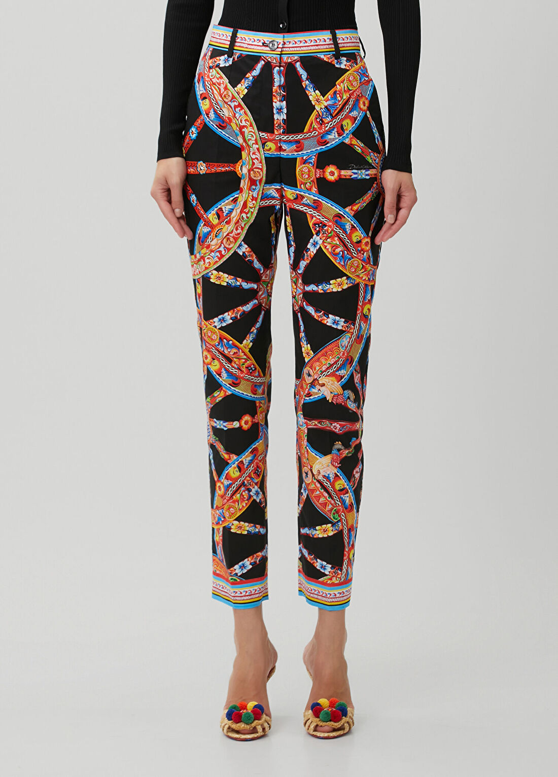 Dolce&Gabbana Siyah Desenli Pantolon görsel 2