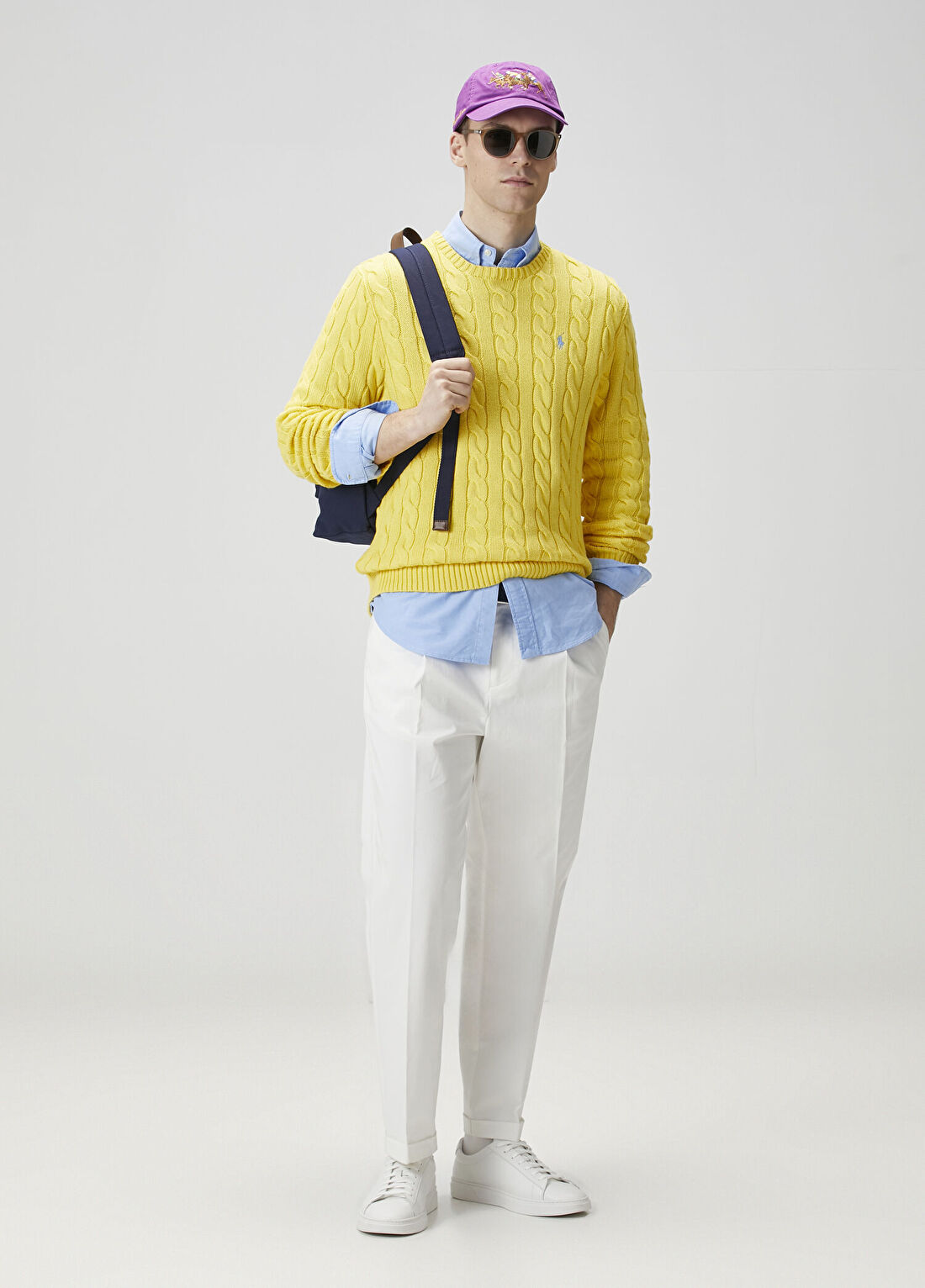 Polo Ralph Lauren Sarı Saç Örgü Kazak görsel 2