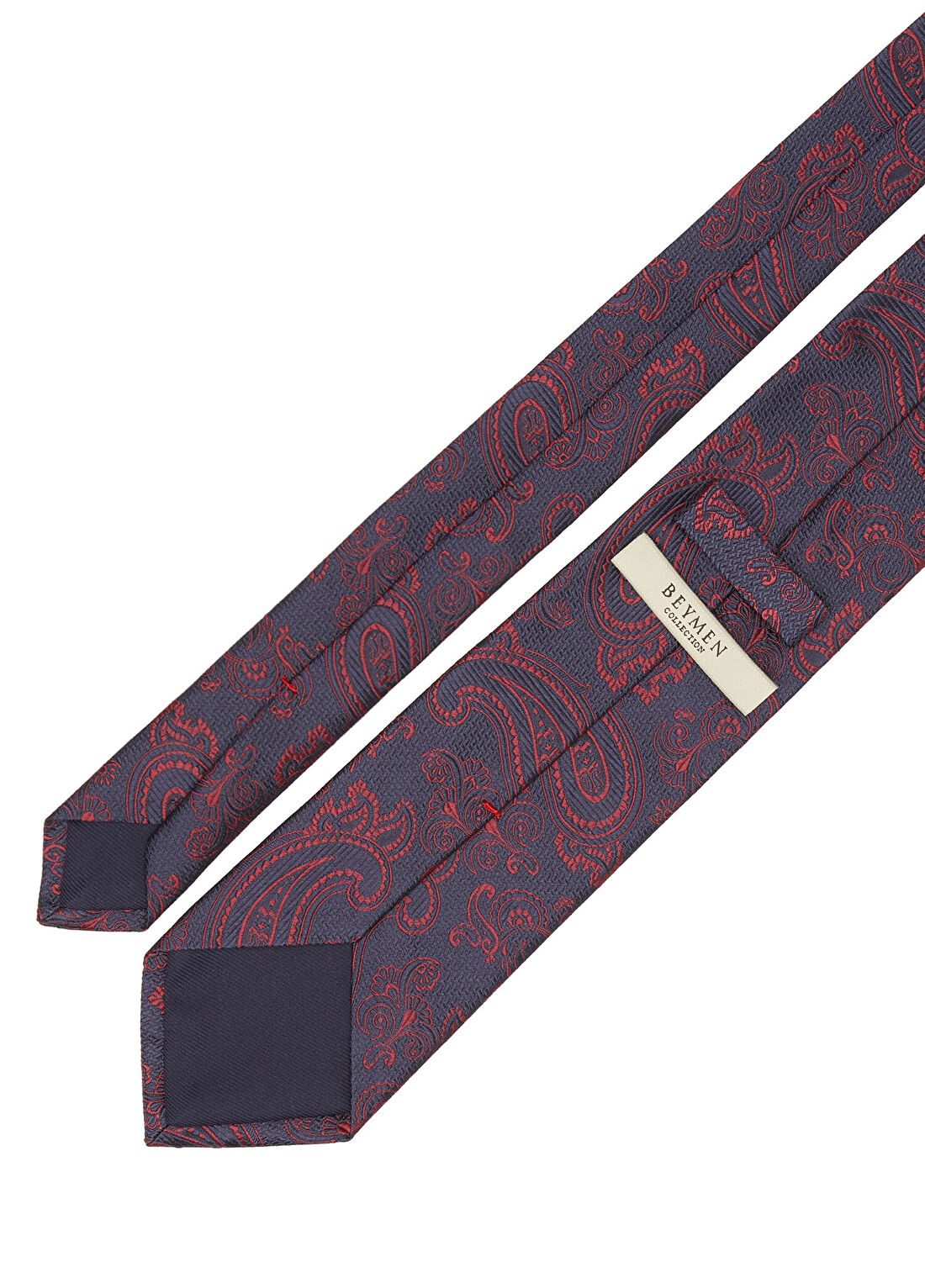Beymen Collection Bordo Şal Desenli İpek Kravat görsel 2
