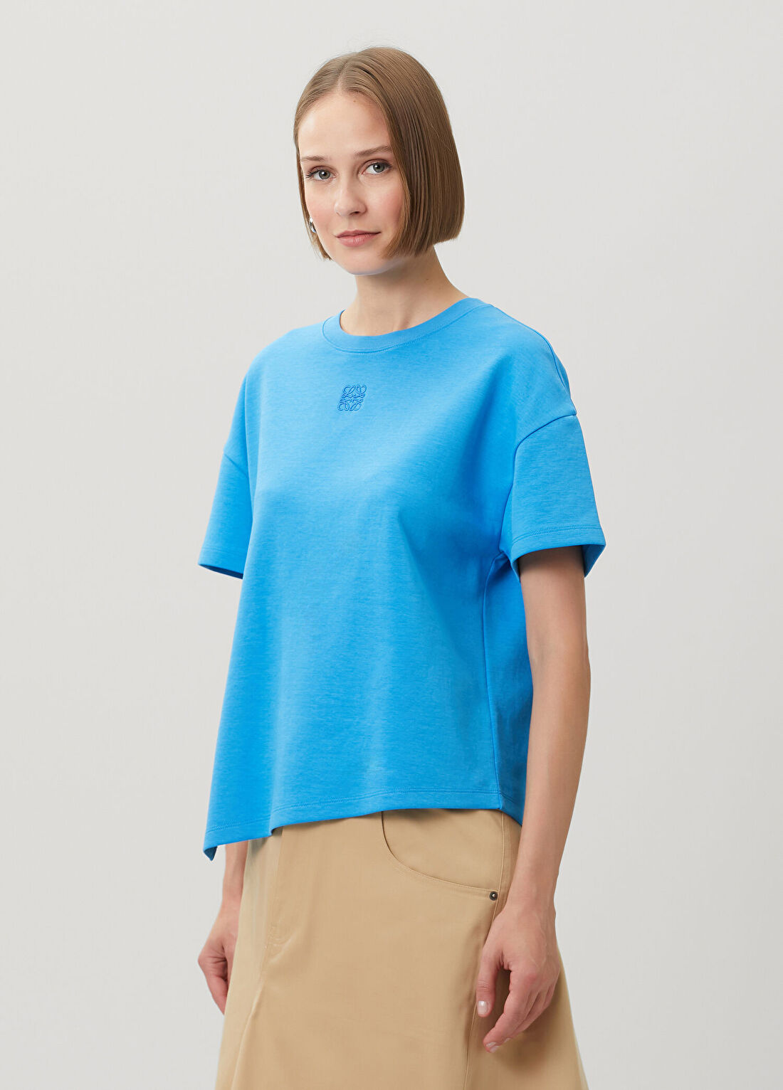 Loewe Mavi Asimetrik T-shirt görsel 3