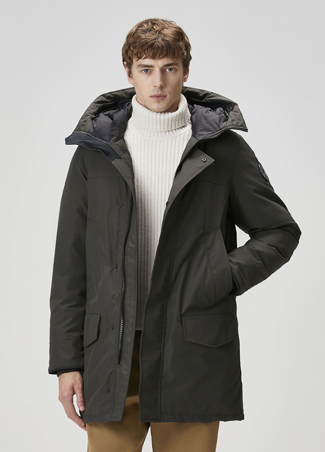 Canada Goose Langford Koyu Yeşil Kapüşonlu Parka
