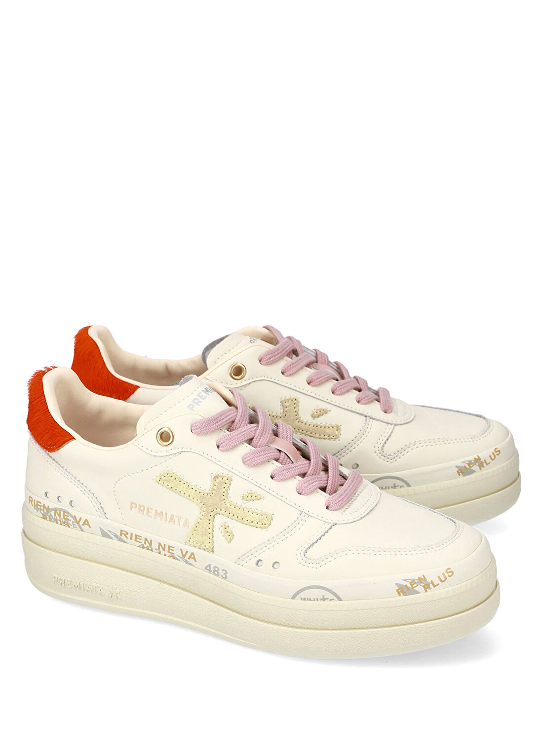 Premiata Micol Beyaz Kadın Deri Sneaker görsel 2