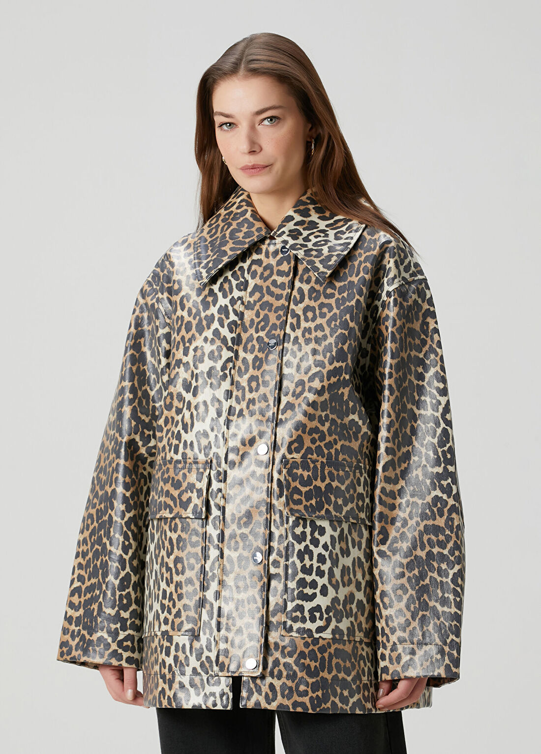 Ganni Leopar Desenli Ceket