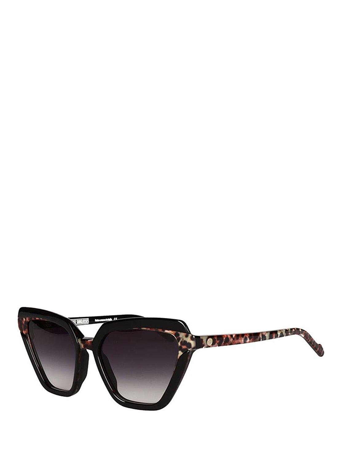Original Vintage Sunglasses Felin 06 Ocelot Siyah Asetat Kadın Güneş Gözlüğü