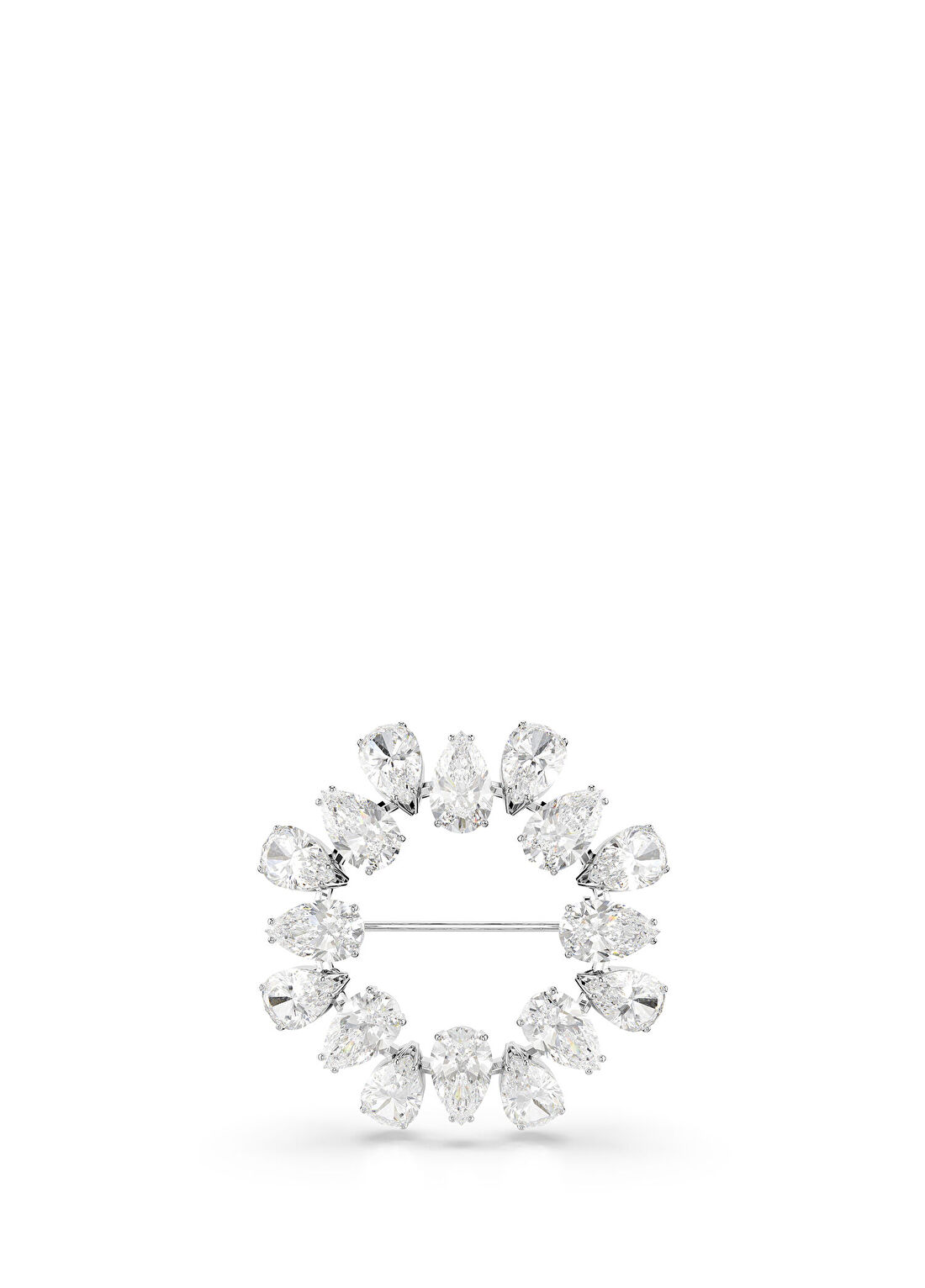 Swarovski Matrıx Brooch Pear Whıte Rhs Kadın Broş