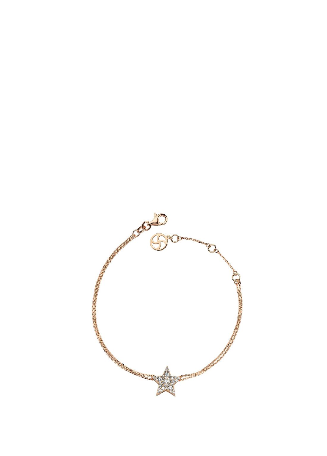 Bee Goddess Sirius Star Kadın Çift Pırlanta Altın Bileklik